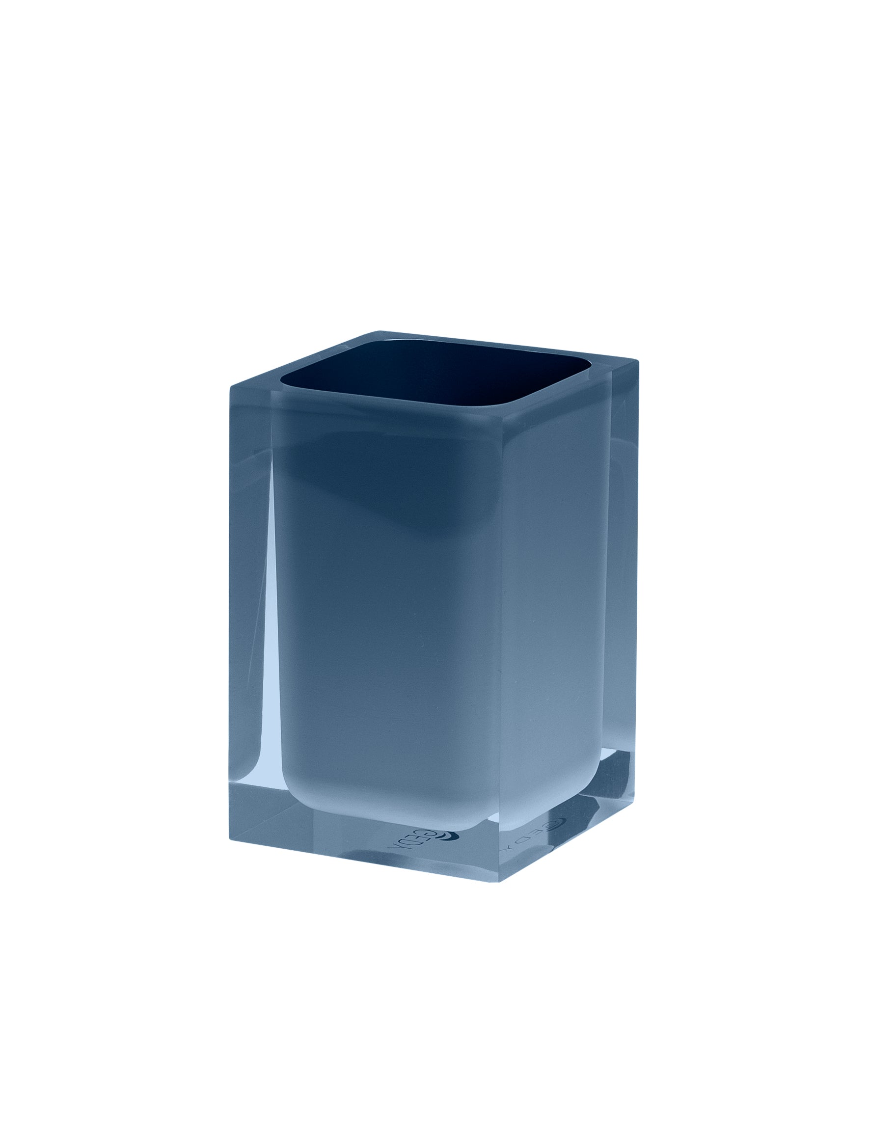 Portaspazzolini d'appoggio in resina RA98 Gedy serie RAINBOW Blu Petrolio