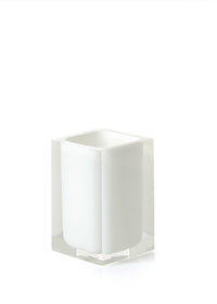 Portaspazzolini d'appoggio in resina RA98 Gedy serie RAINBOW Bianco