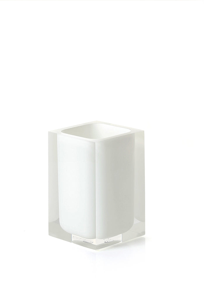 Portaspazzolini d'appoggio in resina RA98 Gedy serie RAINBOW Bianco