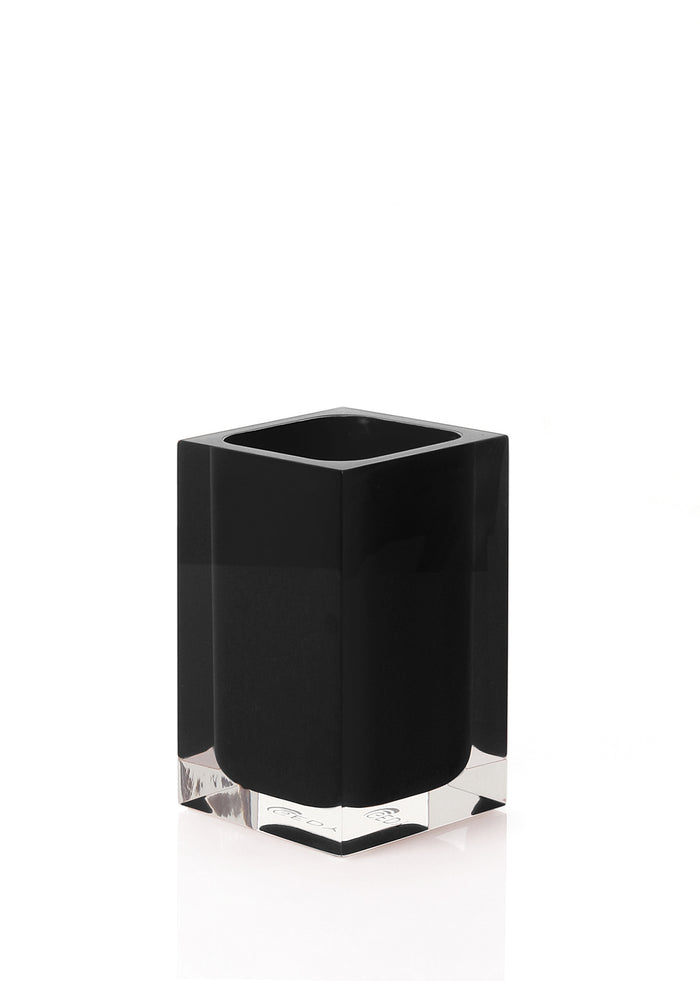 Portaspazzolini d'appoggio in resina RA98 Gedy serie RAINBOW Nero