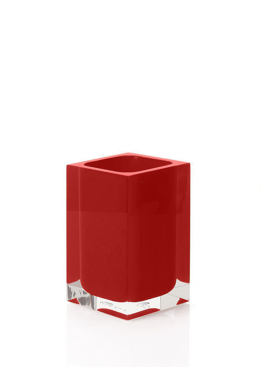 Portaspazzolini d'appoggio in resina RA98 Gedy serie RAINBOW Rosso