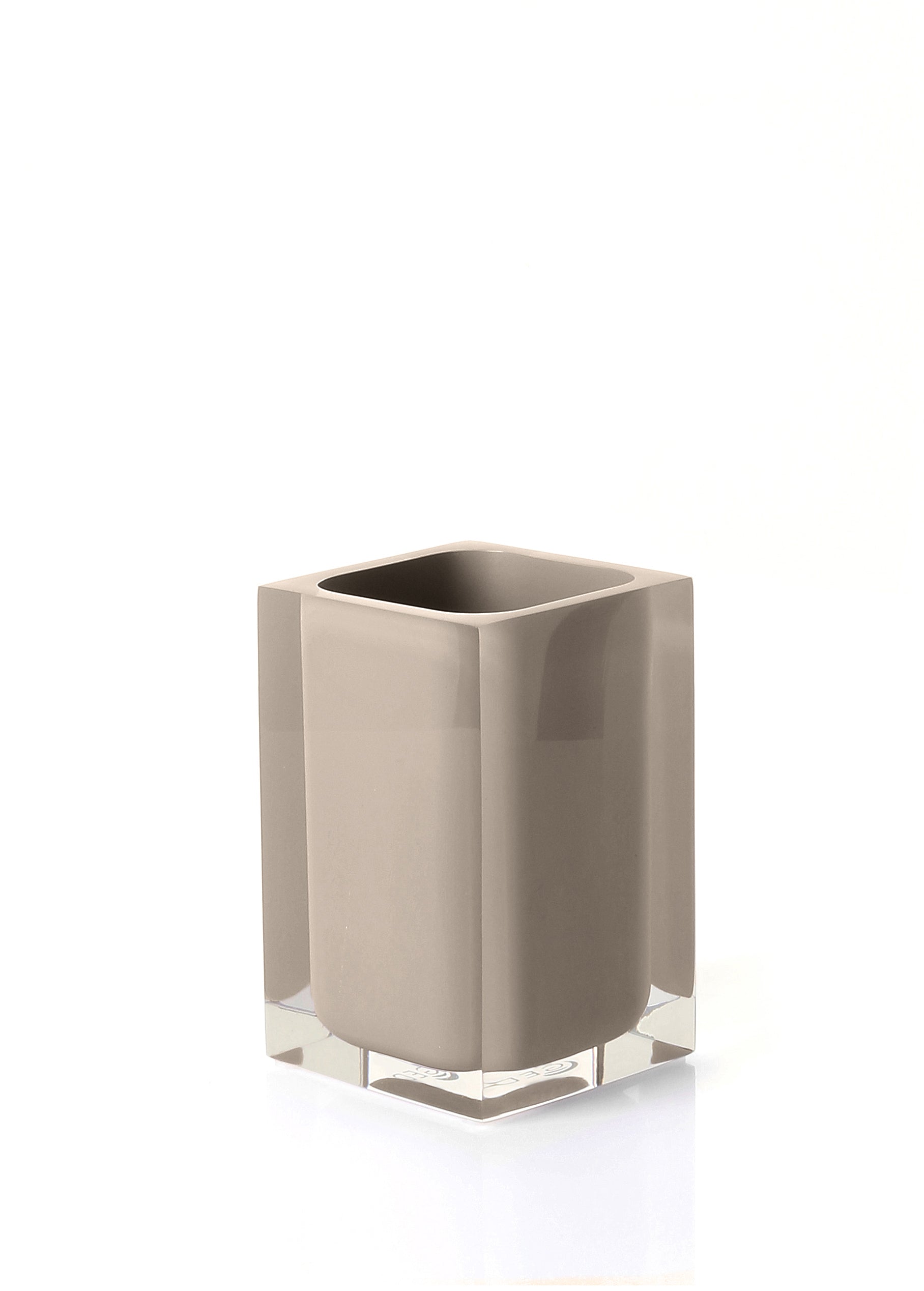 Portaspazzolini d'appoggio in resina RA98 Gedy serie RAINBOW Tortora Chiaro