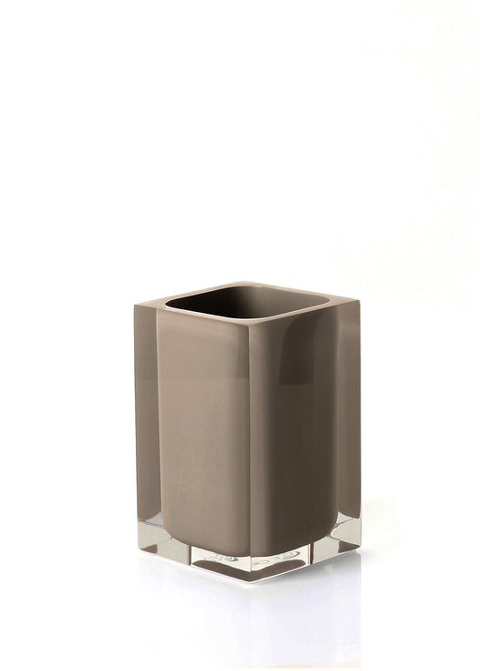 Portaspazzolini d'appoggio in resina RA98 Gedy serie RAINBOW Tortora