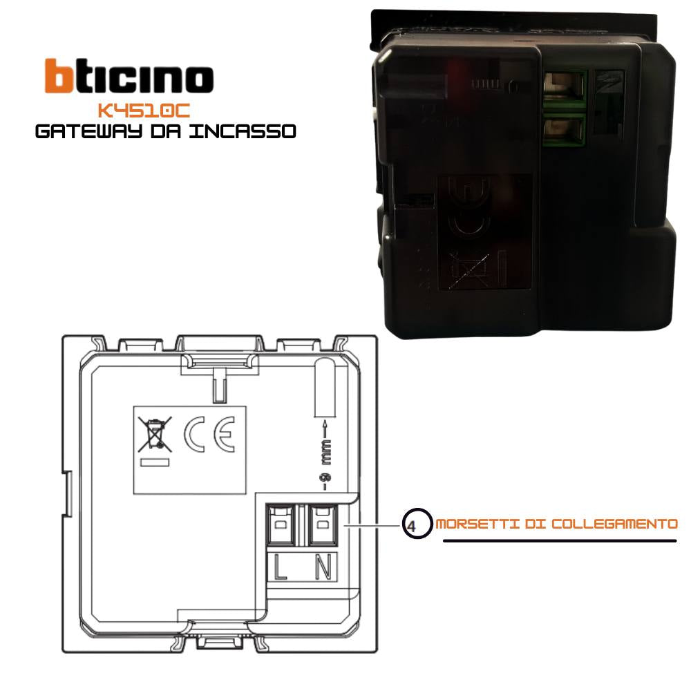 Bticino living now k4510c gateway per gestione luci e tapparelle
