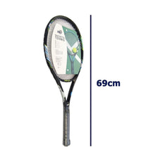 Racchetta Da Tennis 69 Cm Nera Resistente Allenamento Con Borsa Trasporto 06036         