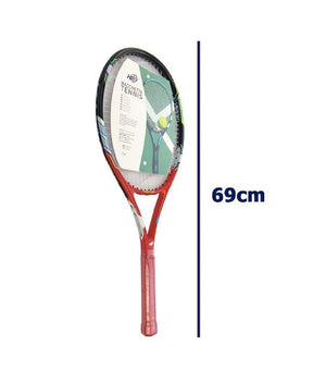 Racchetta Da Tennis 69 Cm Rossa Resistente Allenamento Con Borsa Trasporto 06037         