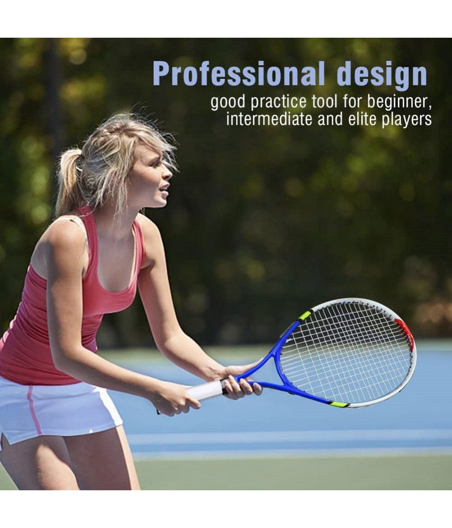 Racchetta Da Tennis Junior Corda Resistente Allenamento Bambini Borsa Trasporto         
