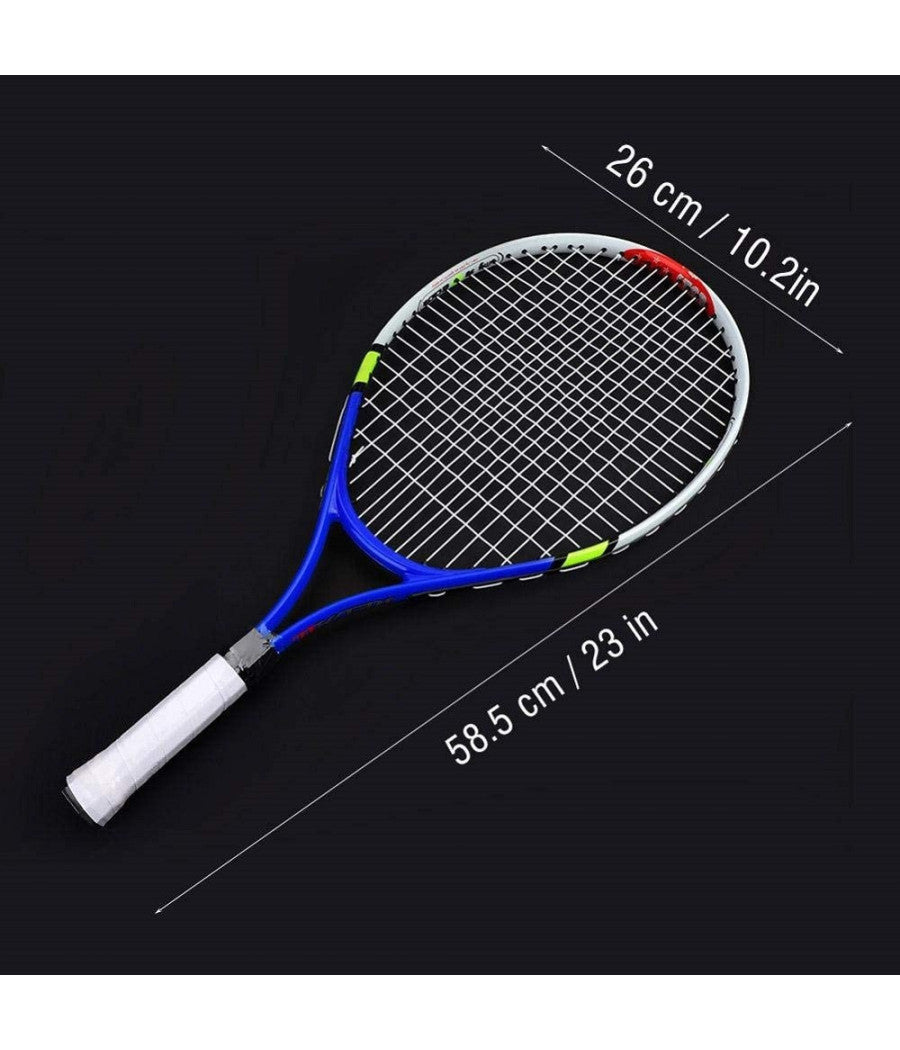 Racchetta Da Tennis Junior Corda Resistente Allenamento Bambini Borsa Trasporto         