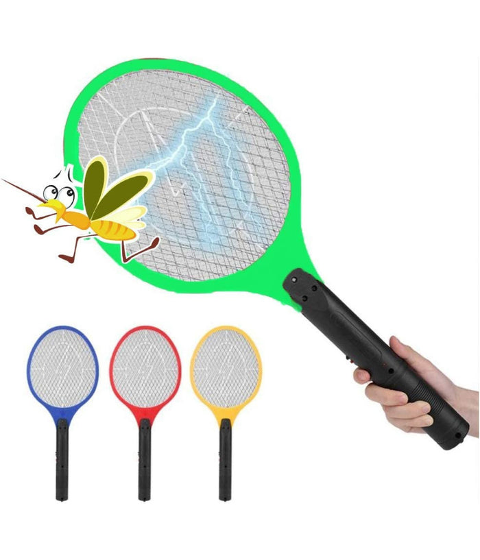 Racchetta Ricaricabile Fulmina Con Luce A Led Zanzare Insetti Mosche Elettrico         