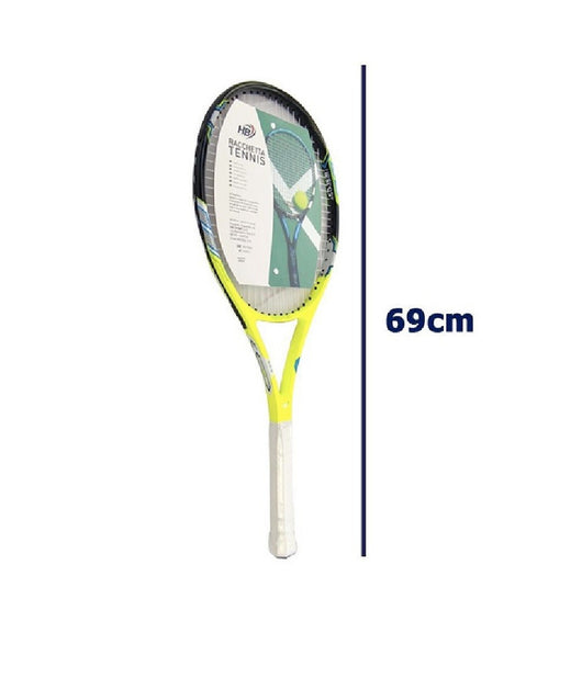 Racchetta Tennis 69cm Gialla Bianca Resistente Allenamento Borsa Trasporto 06038         
