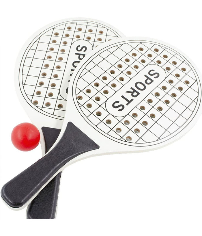 Racchette Mare Traforate Con Pallina Racchettoni In Legno Beach Tennis Spiaggia         