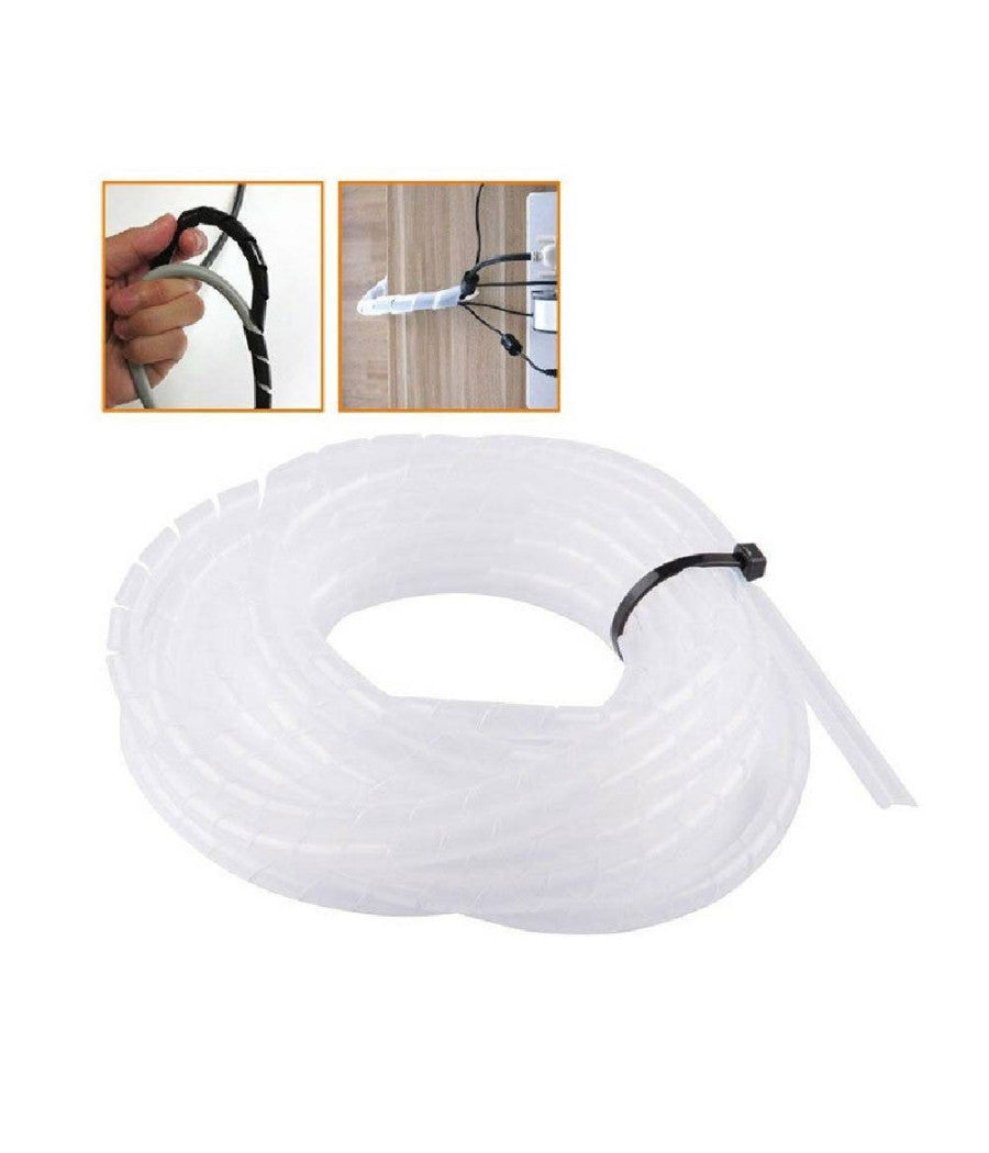 Raccogli Cavo Spiralato Organizer Fili E Cavi Elettrici 5 Metri Varie Misure         