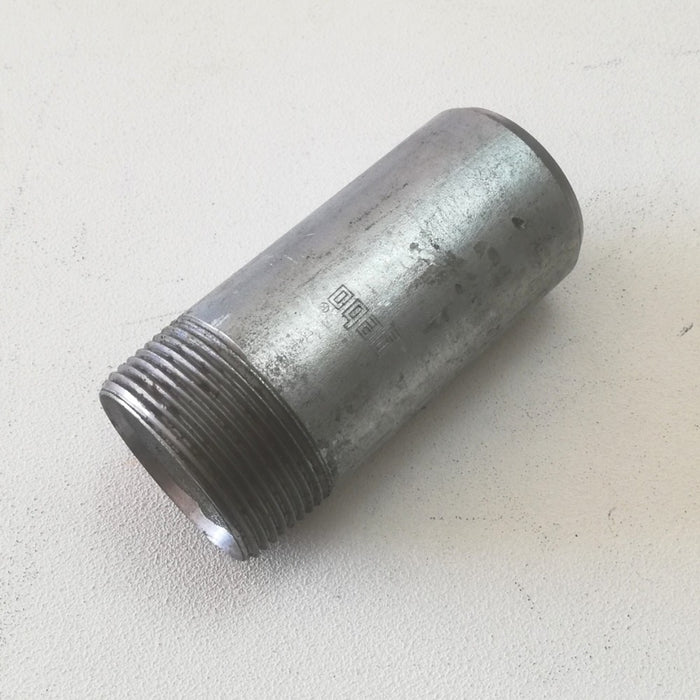 Raccordo 1+1/2 x 30cm a saldare tronchetto vite di prolungamento in acciaio zincato