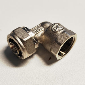 Raccordo 20x1/2'' curvo gomito f femmina a stringere per tubo multistrato