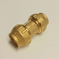 Raccordo 32x32 manicotto di giunzione in ottone con tenuta o-ring ed ogiva in ottone