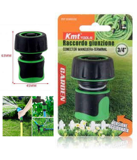 Raccordo A Innesto Attacco Rapido Per Tubo Acqua Irrigazione Giardino 19mm 3/4         