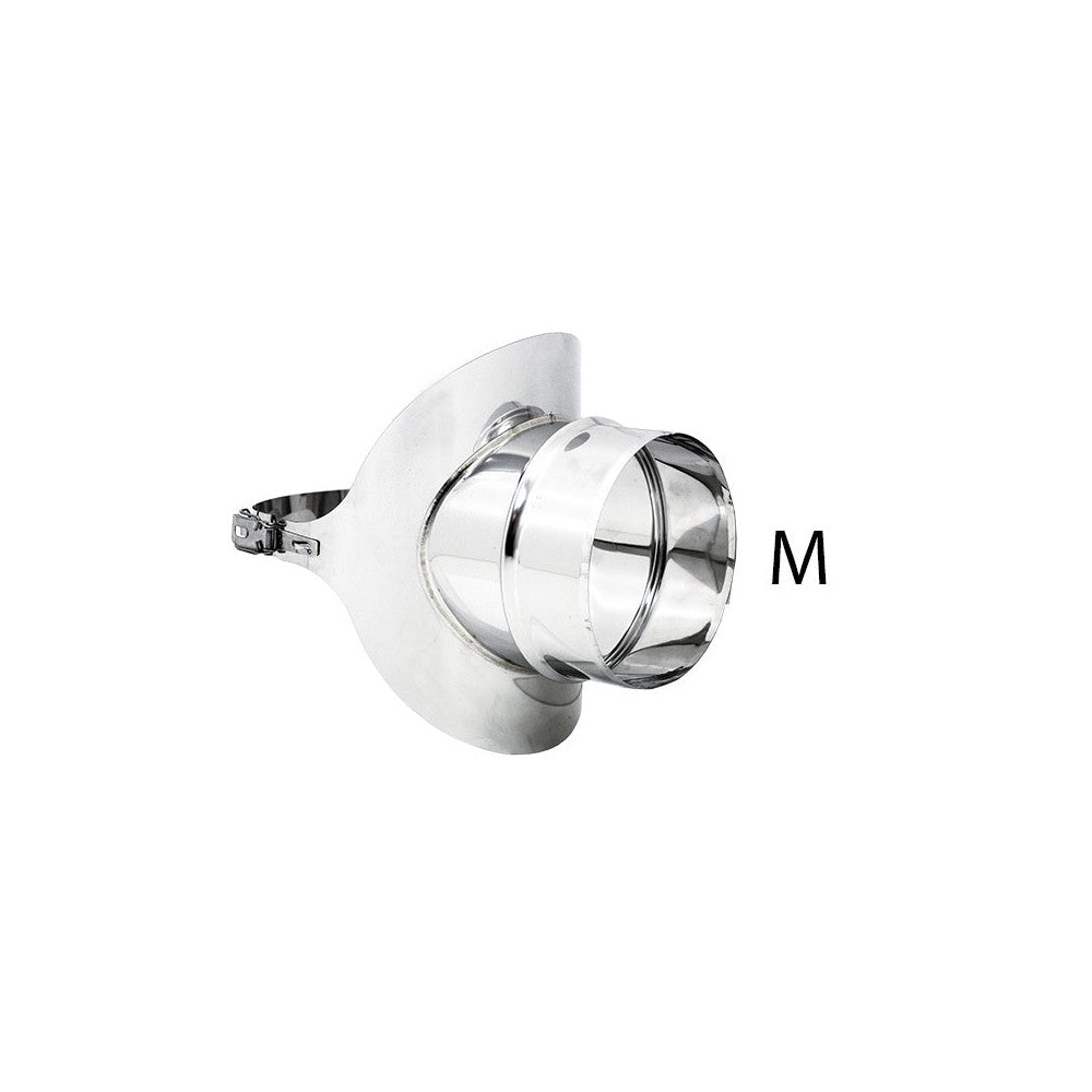 Raccordo a sella da 150mm in acciaio inox aisi 304