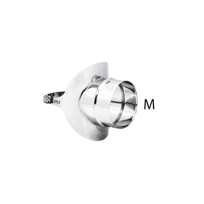 Raccordo a sella da 150mm in acciaio inox aisi 304