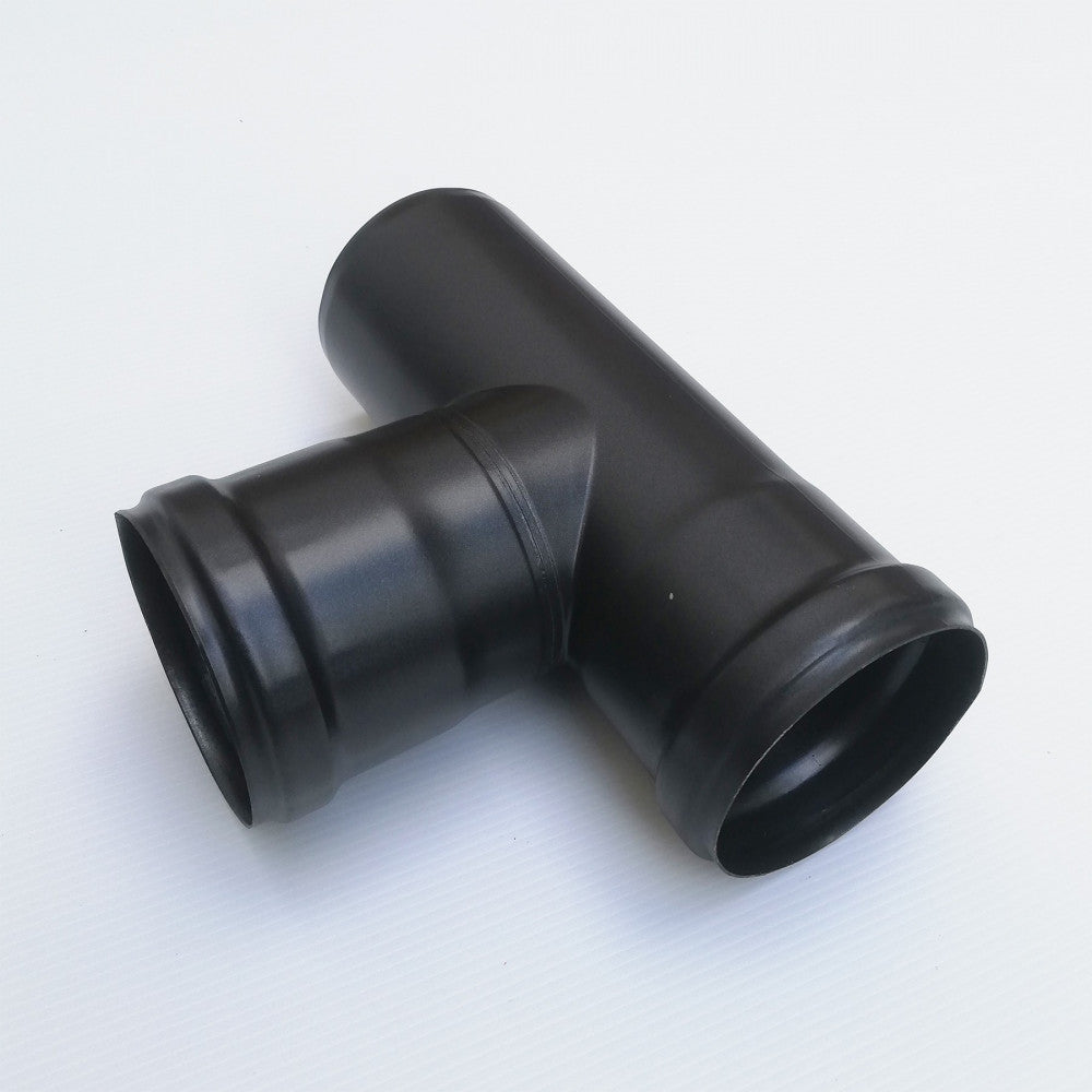 Raccordo a t 90° braga mf codino f nero pellet da 80mm