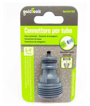 Raccordo Adattatore Rapido Filetto 3/4" 10mm Con Innesto Maschio Universale 94755         