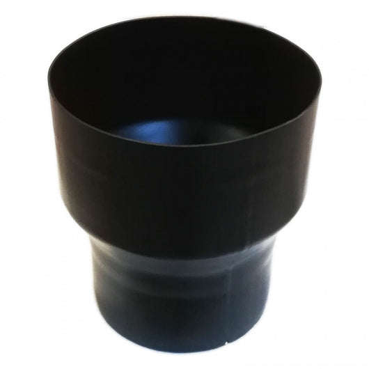 Raccordo aumento maschio femmina colore nero per stufa a legna, diametro f 160 - m 120 mm