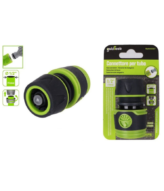 Raccordo Con Innesto Rapido Con Acquastop Per Tubo Da 1/2" 13mm Connettore 94757         