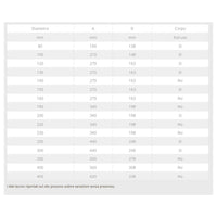 Raccordo da 220mm a t braga a 90° in rame mf codino m