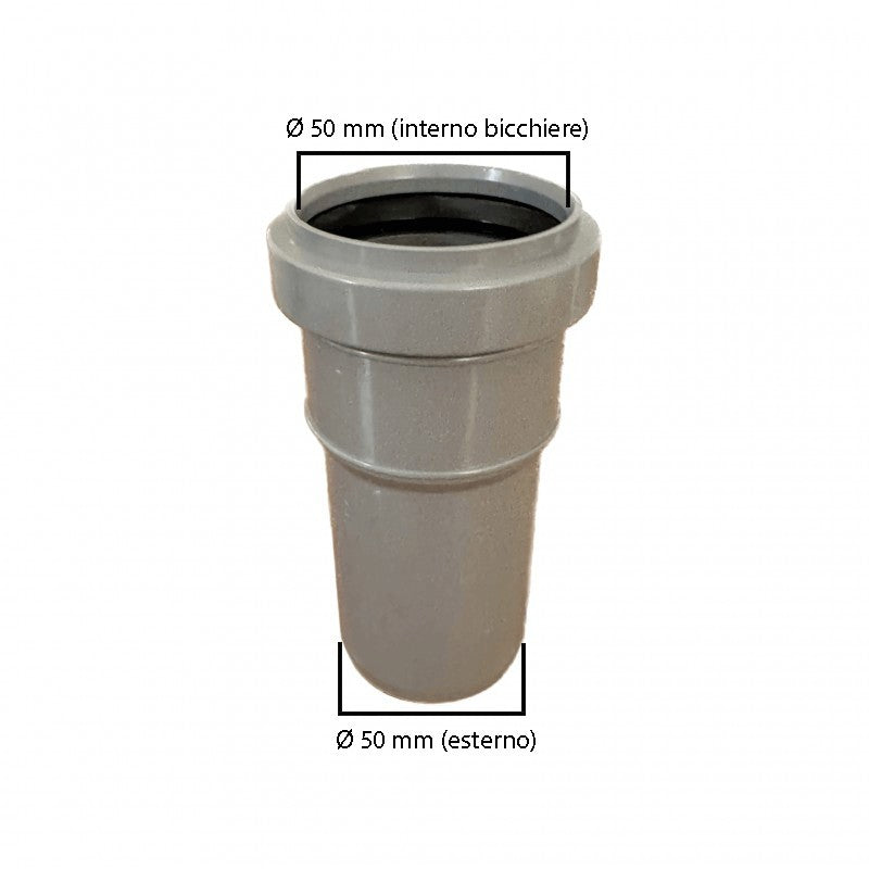 Raccordo di passaggio pvc-pp : Diametro - 50/50