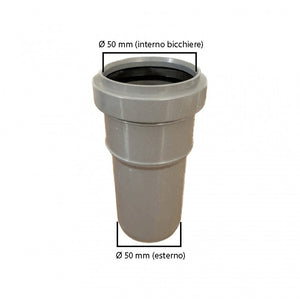Raccordo di passaggio pvc-pp : Diametro - 50/50