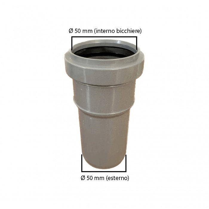 Raccordo di passaggio pvc-pp : Diametro - 50/50