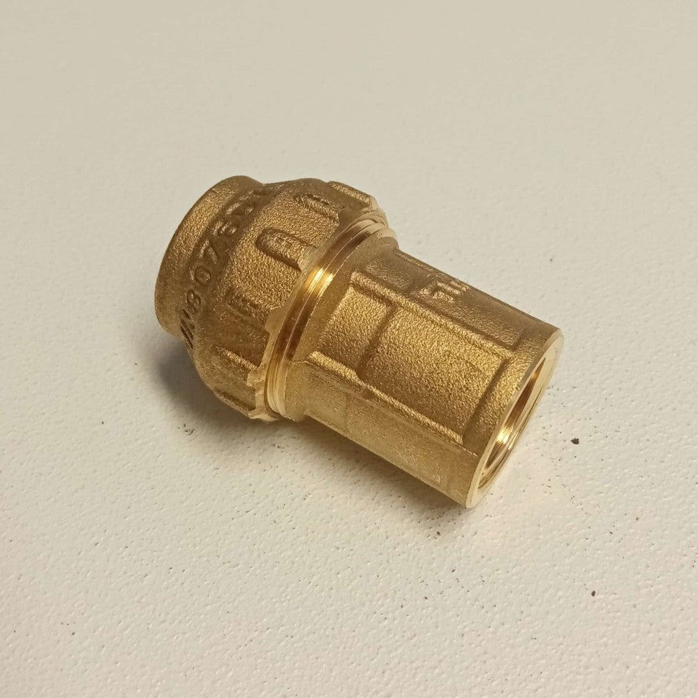 Raccordo f 20x1/2 niples in ottone filettato femmina con tenuta o-ring ed ogiva in ottone