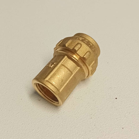 Raccordo f 25x3/4 niples in ottone filettato femmina con tenuta o-ring ed ogiva in ottone