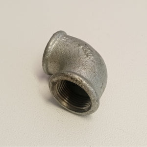 Raccordo ff 1/2'' - 2pz gomito zincato curva di ghisa malleabile