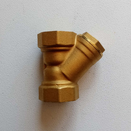 Raccordo ff a y 1/2 pollice dn 15 in ottone con filtro a retina inox