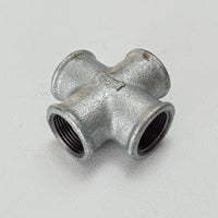 Raccordo ffff 1/2'' croce raccordo a 4 vie di ghisa zincata malleabile
