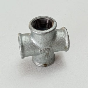 Raccordo ffff 1/2'' croce raccordo a 4 vie di ghisa zincata malleabile