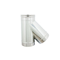 Raccordo inox a y braga a 135° mf da 200mm codino m aisi 304