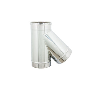 Raccordo inox a y braga a 135° mf da 250mm codino m aisi 304