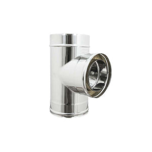 Raccordo inox di 150 - de 200 mm a tee t doppia parete