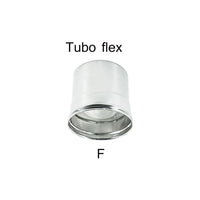 Raccordo inox f da 220mm per collegare tubo flessibile a tubo rigido