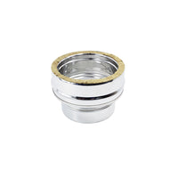 Raccordo inox mono parete m 200mm a doppia parete mf di 200 - de 250 mm