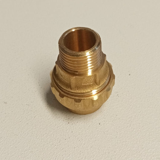 Raccordo m 20x1/2 niples in ottone filettato maschio con tenuta o-ring ed ogiva in ottone