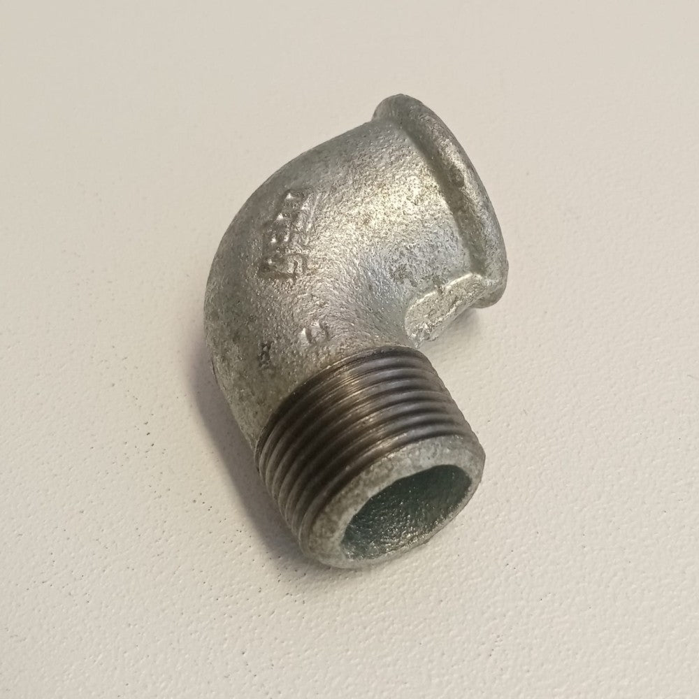 Raccordo mf 1''+1/2'' gomito zincato curva di ghisa malleabile