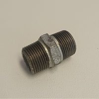 Raccordo mm 1''+1/4 niples nipplo doppia vite di ghisa zincata malleabile