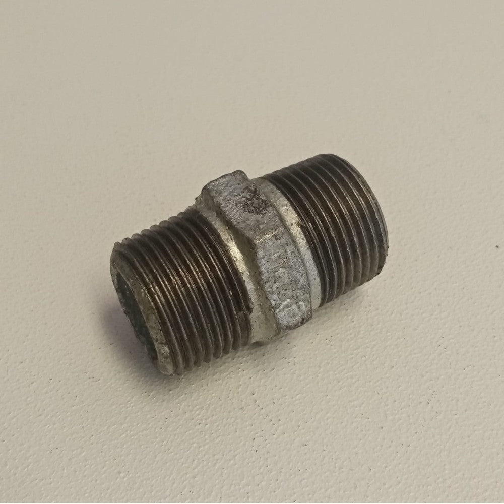 Raccordo mm 3/4'' - 2pz niples nipplo doppia vite di ghisa zincata malleabile