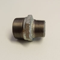 Raccordo mm da 1''x 3/4'' niples nipplo doppia vite ridotta di ghisa zincata malleabile