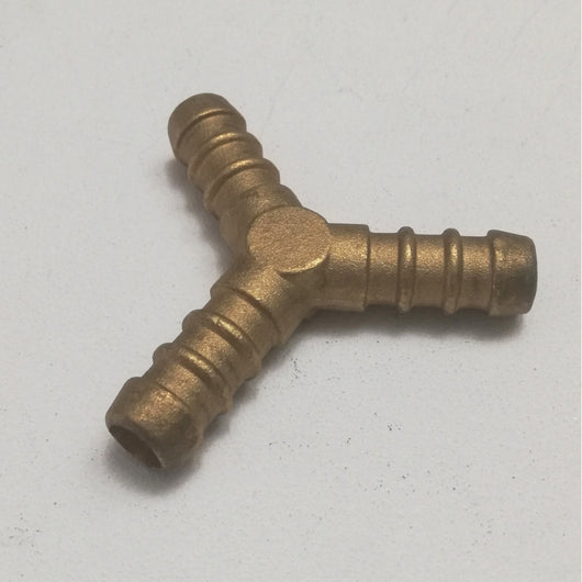 Raccordo portagomma in ottone a tre vie per gas metano