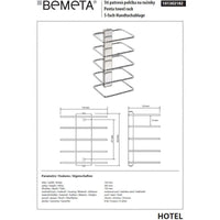 Portasciugamani in acciaio cromato HOTEL 26,5 x15 x12 cm
