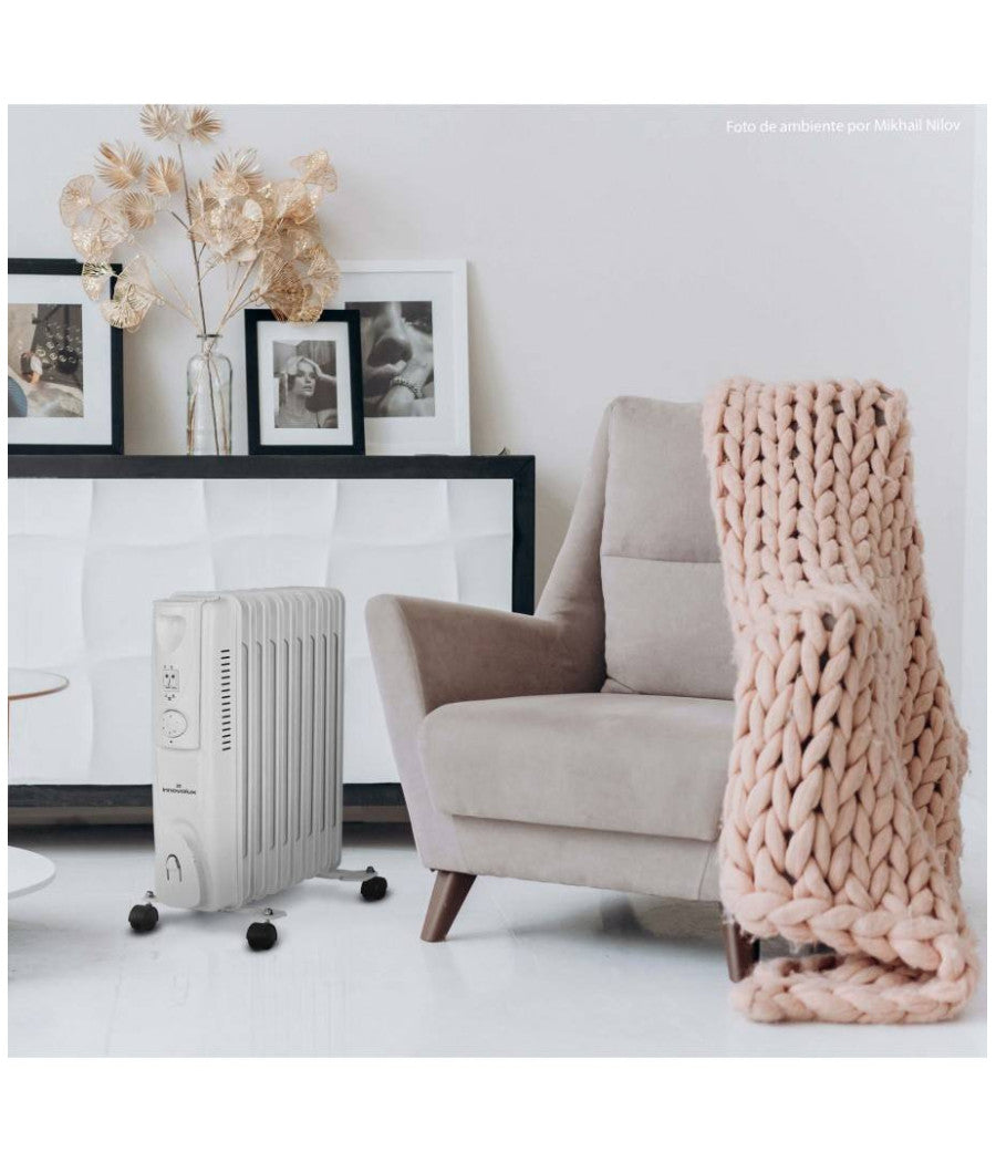 Radiatore Elettrico Ad Olio 9 Elementi Con Rotelle Da 2000w Basso Consumo Stufa         