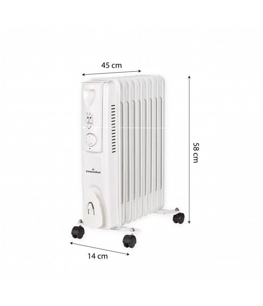 Radiatore Elettrico Ad Olio 9 Elementi Con Rotelle Da 2000w Basso Consumo Stufa         